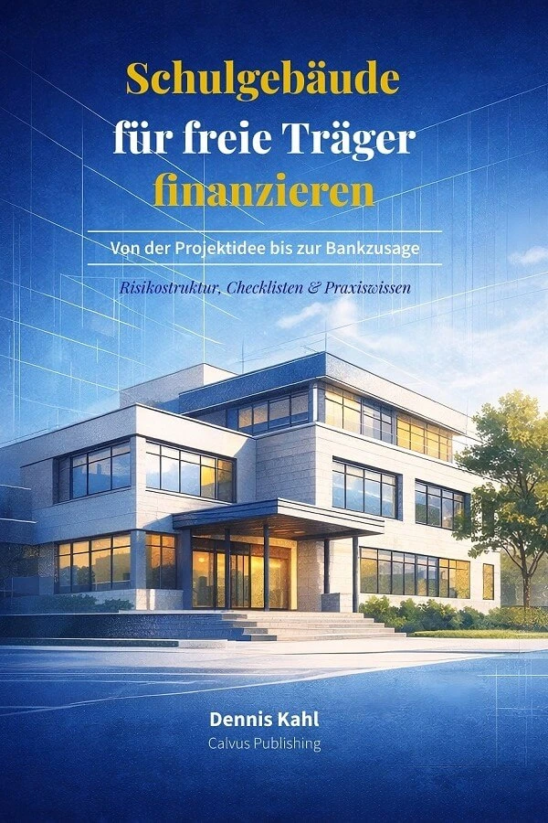 Buchcover: Schulgebäude für freie Träger finanzieren – von Dennis Kahl, Calvus Publishing